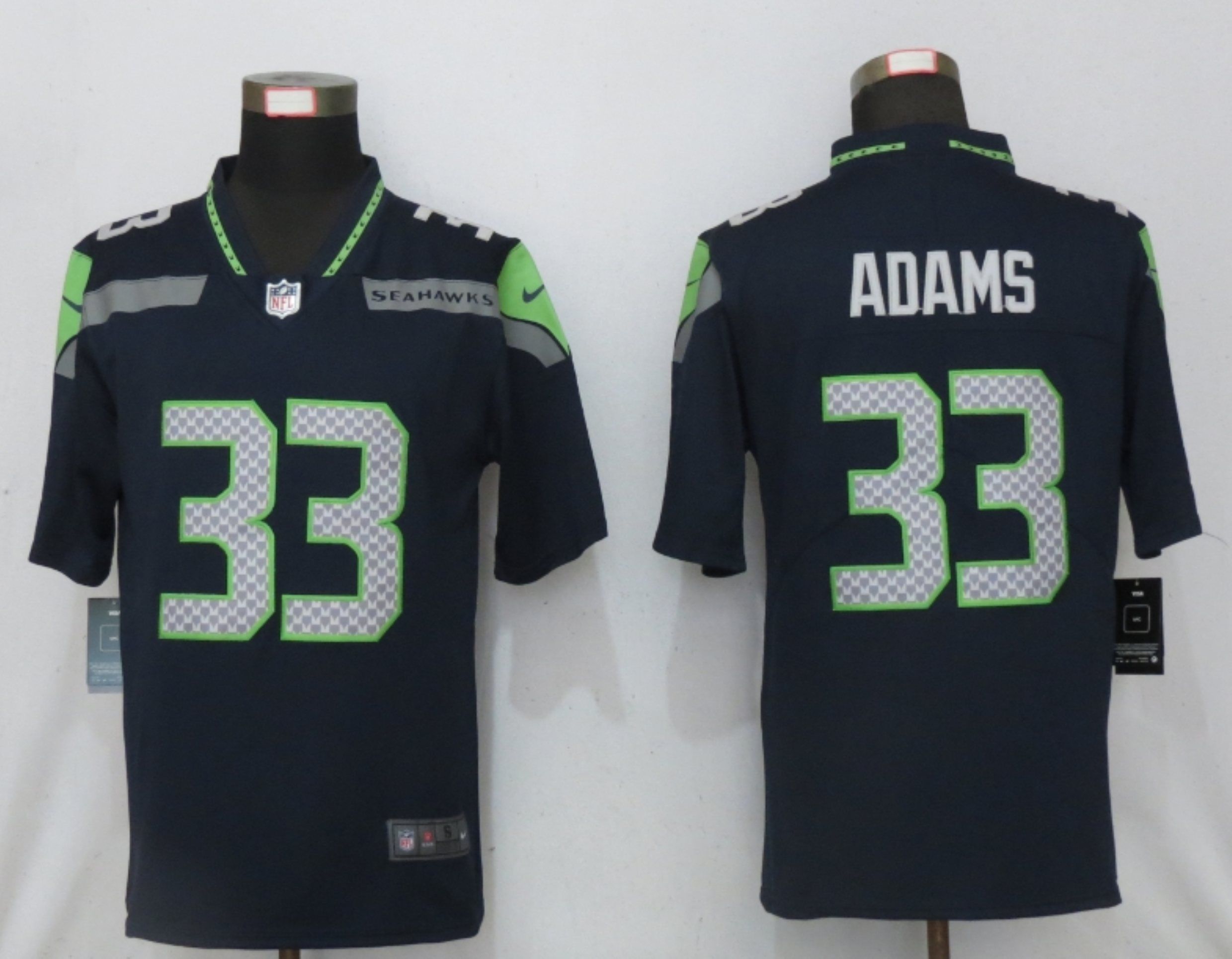 Men Seattle Seahawks #33 Adams Navy Blue 2020 Vapor Untouchable Limited Player Nike NFL Jersey->women nfl jersey->Women Jersey